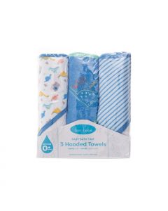 Bon Bebe Toalla para Niño Bebé Set de 3pz Celeste