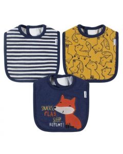 Gerber Babero Set de 3pz zorro azulados