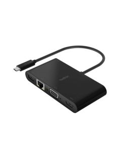 Belkin Usb C Multimedia Charge Adapter Gbe| Hdmi |Vga | Negro
