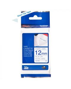 Cinta Textil Brother | Texto Azul Sobre Fondo Blanco |Ancho: 12 Mm. Longitud: 3 M - Link Promo