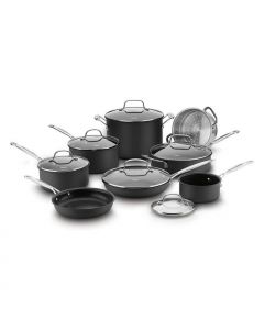 Cuisinart | Juego De Ollas | En Aluminio Y Teflon Varios Tama Os | 14 Piezas | Negro