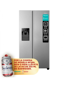 Hisense Refrigeradora | Sbs De 19 Cu. Ft. | Inverter | Gris