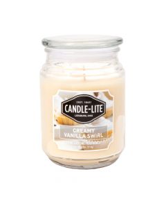 Candle-Lite Vela Creamy Vanilla Swirl en Frasco de 18 OZ