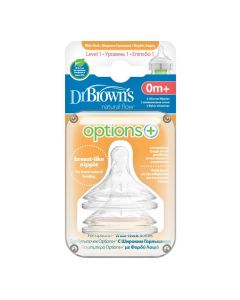 Dr Browns Tetina Nivel 1 Boca Ancha - Set de 2 Piezas
