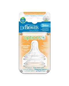 Dr Browns Tetina Nivel 2 Boca Ancha - Set de 2 Piezas