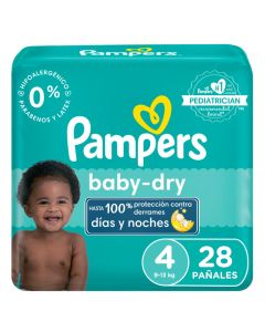 Pampers Pañal Baby Dry S4 Jumbo Pack 4/28