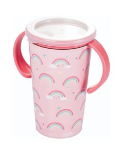 Plasutil Vaso Antiderrame con Asas Arco iris 280 ML