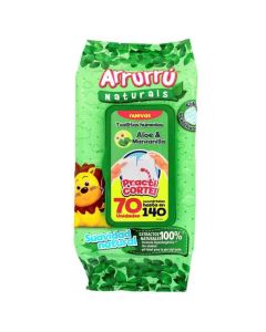 Arruru Naturals Toallitas Húmedas Aloe & Manzanilla - 70 Unidades