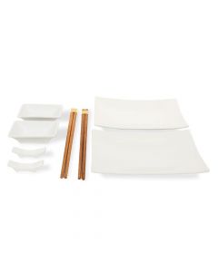 Bia Set de 2 Bowl para Sushi con Salseras y Palillos