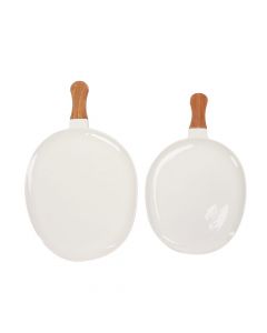 Tabletop Bandeja Ovalada de Cerámica Set de 2 Piezas