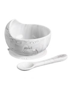 Elinfant Plato Hondo con Cuchara para Bebé