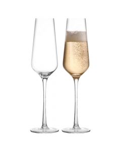 Joy Jolt Copa Layla Crystal Champagne Glasses de 6.7 OZ Set de 2