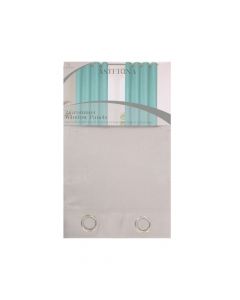 Chd Home Textiles Cortina Valen Stripe Con Aros 2 X 55 X 90 Silver - Link Promo