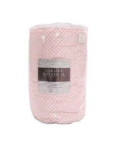 Comforter Chambray Estampado Blush 3 Piezas Twin - Link Promo