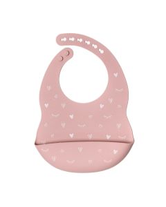 Elinfant Babero de Silicona Estampado Pestañas para Bebé