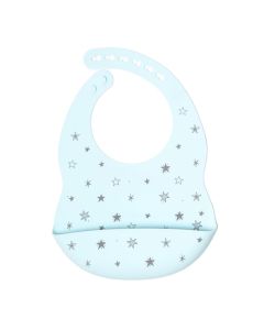 Elinfant Babero de Silicona Estampado Estrellas para Bebé
