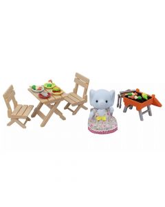 Sylvanian Families Bbq Picnic Set Elephant Girl - Link Promo