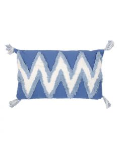 Cojín Relleno blanco y azul