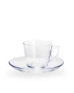 Tazas de Café con Plato - 3 Oz Set de 6 Piezas