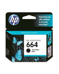 Cartucho De Tinta HP 664 Negra Original (F6V29Al)