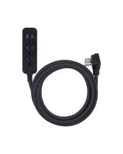 Jasco Ge Pro Extension De 3 Tomas 250 Joules Negro