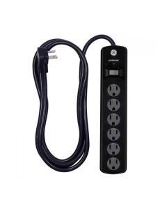 Jasco Regelta 6 Salida Cable 8 Pies 1300 Joules Protector Giratorio De Seguridad Negro