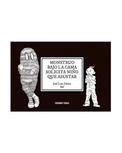 Monstruo bajo la cama solicita niño que asustar.