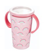 Plasutil Vaso Antiderrame con Asas Arco iris 280 ML